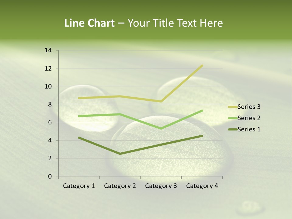 Drops Droplets Leaf PowerPoint Template