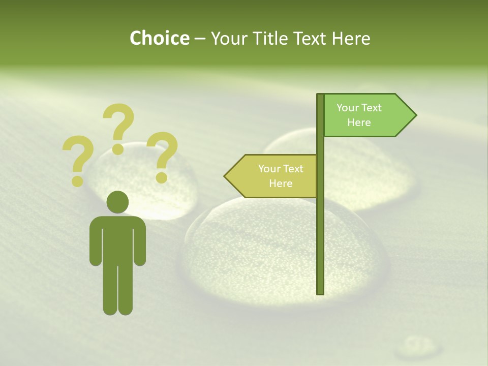 Drops Droplets Leaf PowerPoint Template