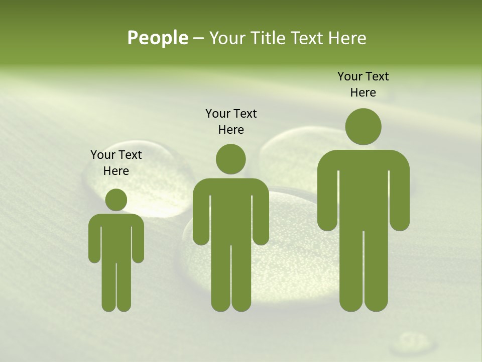 Drops Droplets Leaf PowerPoint Template