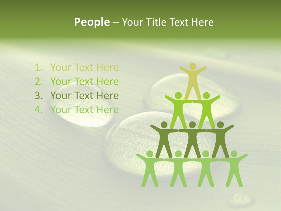 Drops Droplets Leaf PowerPoint Template