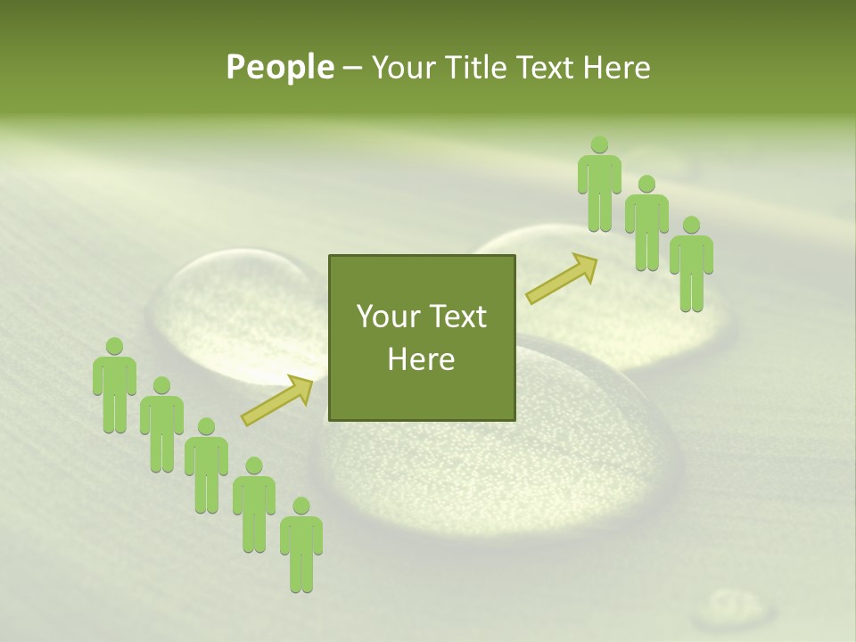 Drops Droplets Leaf PowerPoint Template