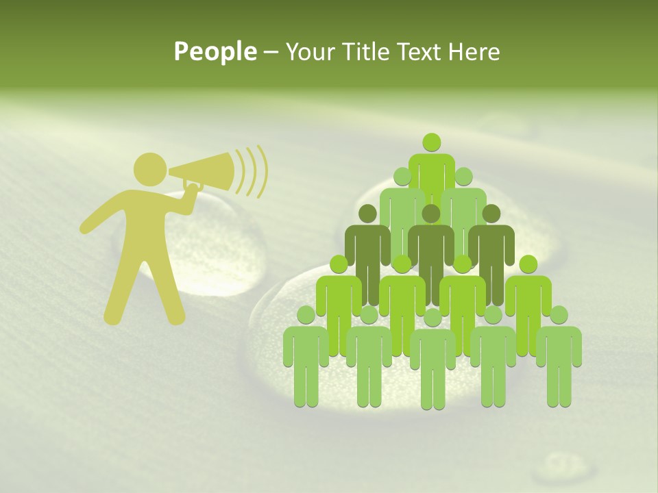 Drops Droplets Leaf PowerPoint Template