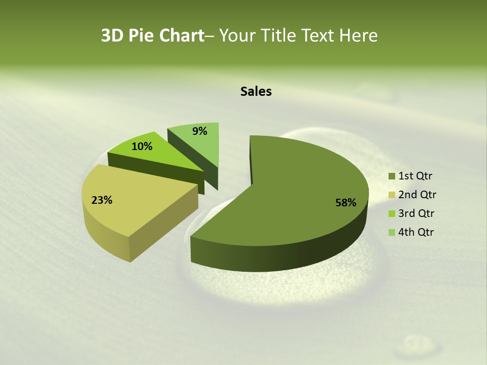 Drops Droplets Leaf PowerPoint Template
