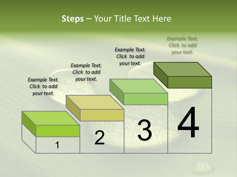 Drops Droplets Leaf PowerPoint Template