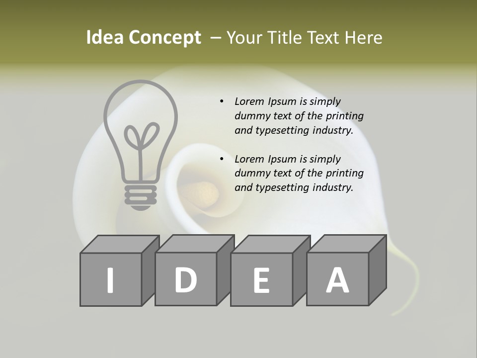 Green Lily Showy PowerPoint Template