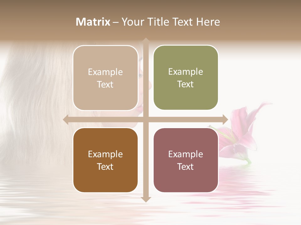 White Harmony Rose PowerPoint Template