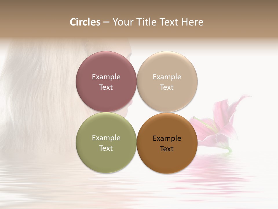 White Harmony Rose PowerPoint Template