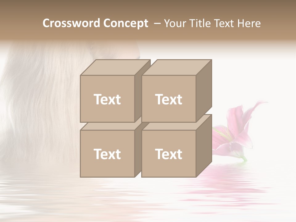 White Harmony Rose PowerPoint Template