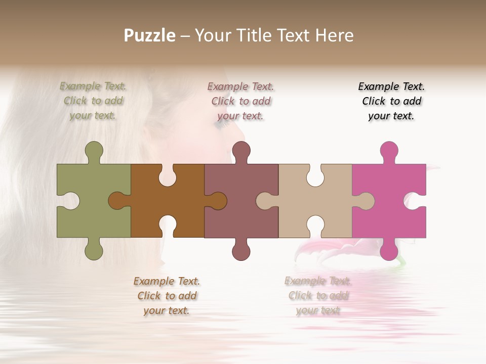 White Harmony Rose PowerPoint Template