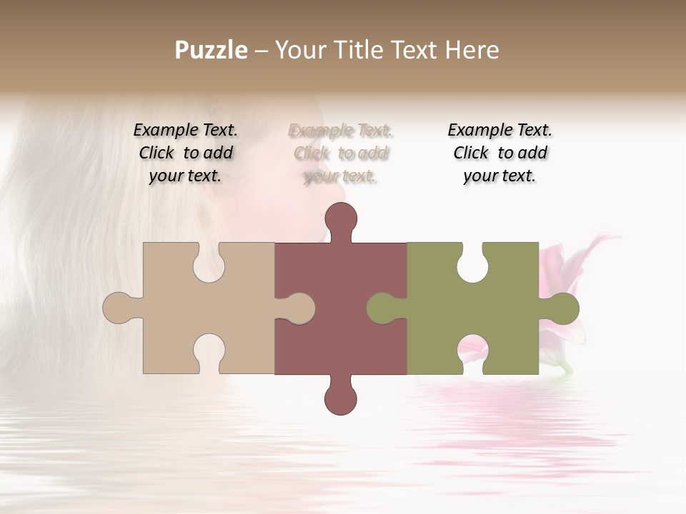 White Harmony Rose PowerPoint Template