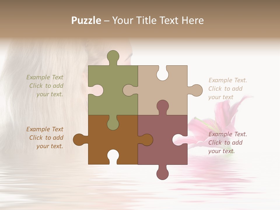 White Harmony Rose PowerPoint Template