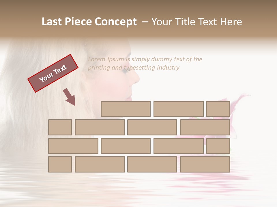 White Harmony Rose PowerPoint Template