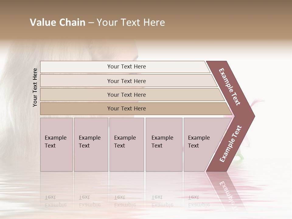 White Harmony Rose PowerPoint Template
