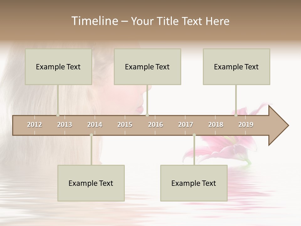 White Harmony Rose PowerPoint Template