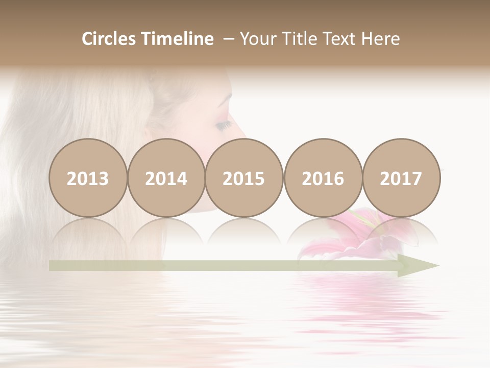 White Harmony Rose PowerPoint Template