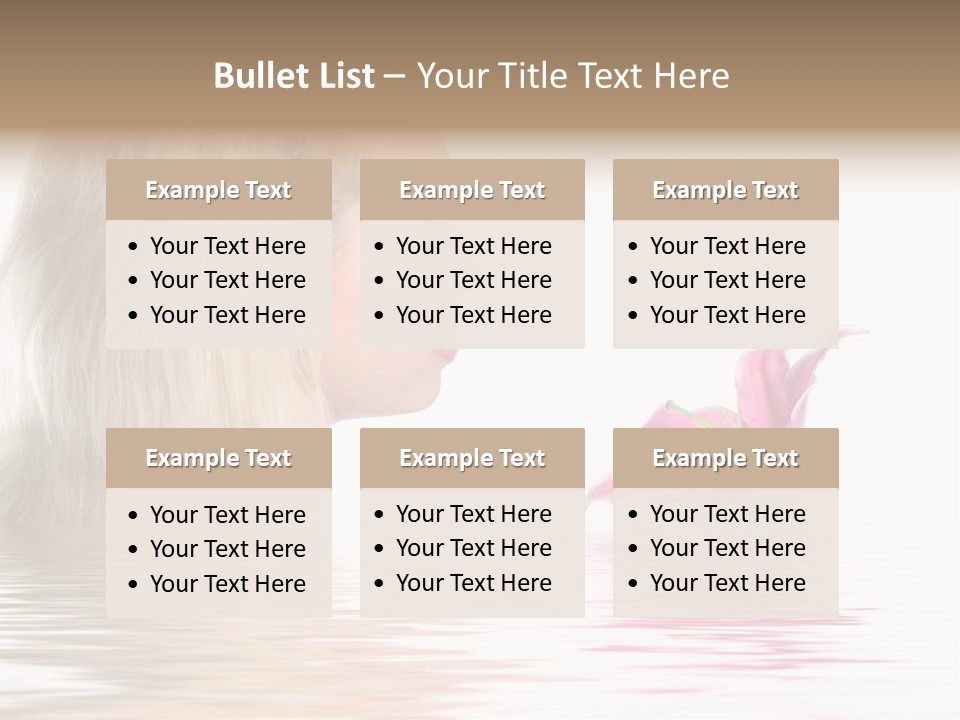 White Harmony Rose PowerPoint Template