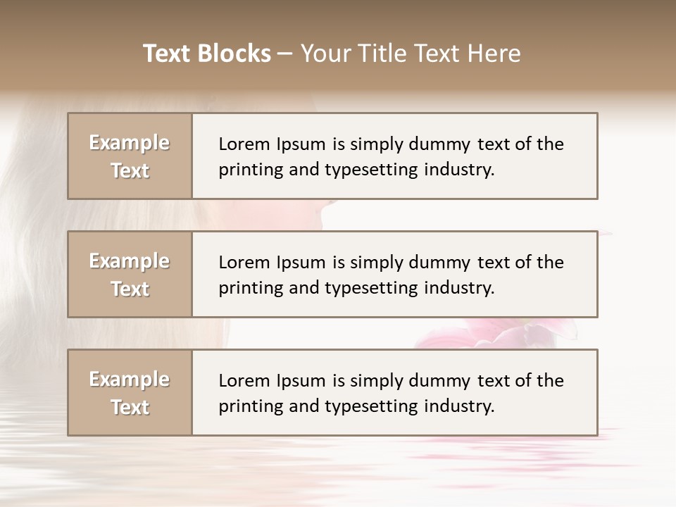 White Harmony Rose PowerPoint Template
