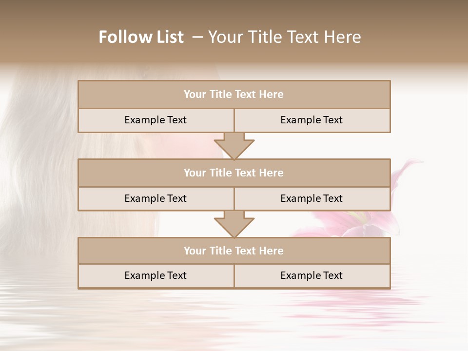 White Harmony Rose PowerPoint Template