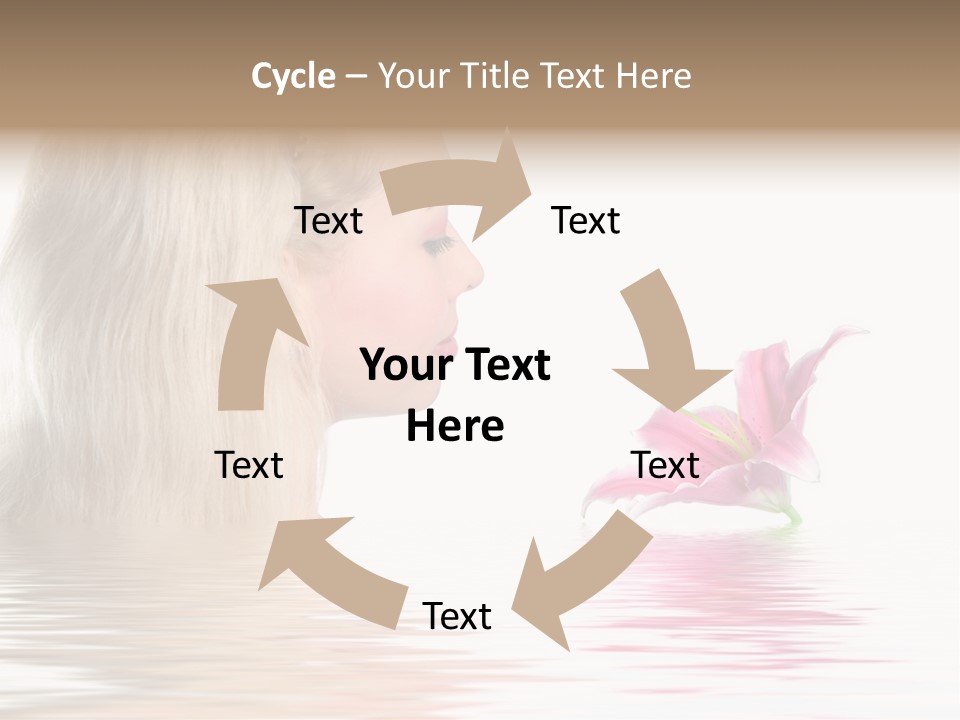 White Harmony Rose PowerPoint Template