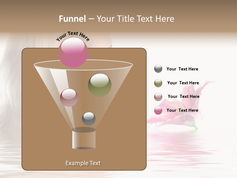 White Harmony Rose PowerPoint Template