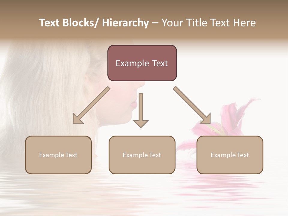 White Harmony Rose PowerPoint Template