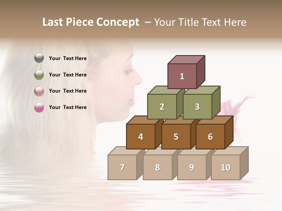 White Harmony Rose PowerPoint Template