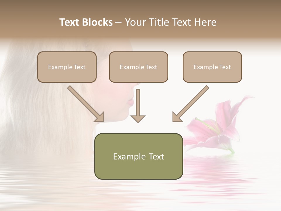 White Harmony Rose PowerPoint Template