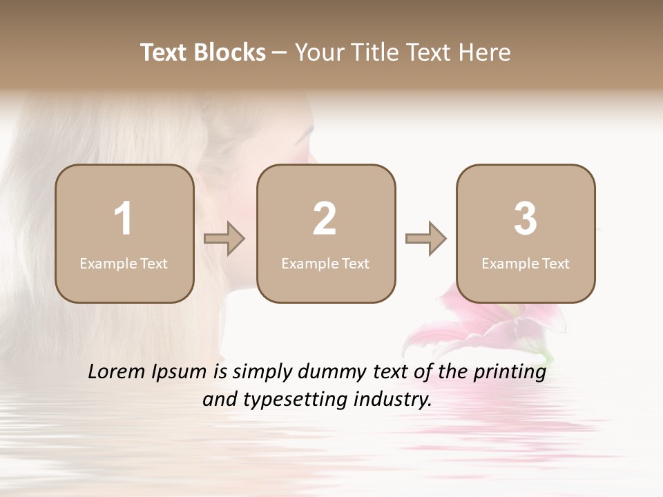 White Harmony Rose PowerPoint Template