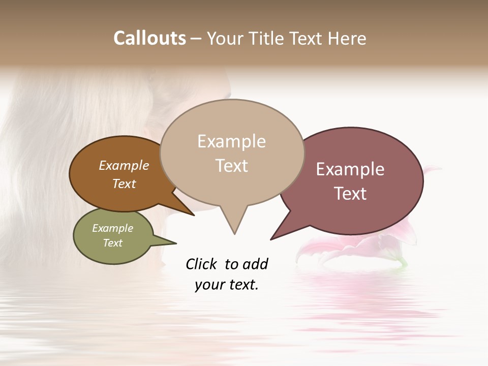 White Harmony Rose PowerPoint Template