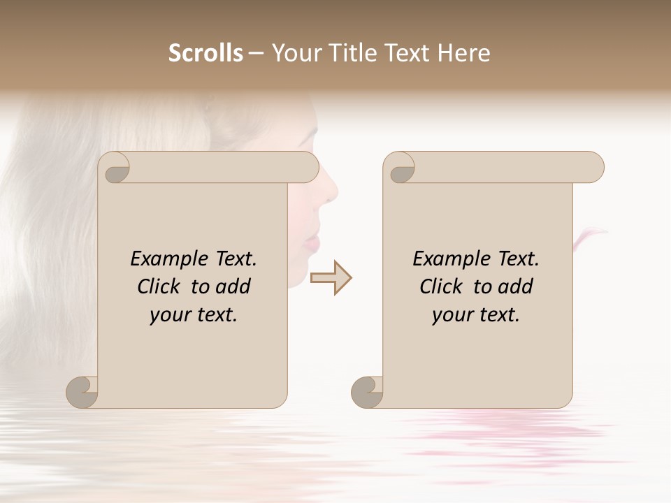 White Harmony Rose PowerPoint Template