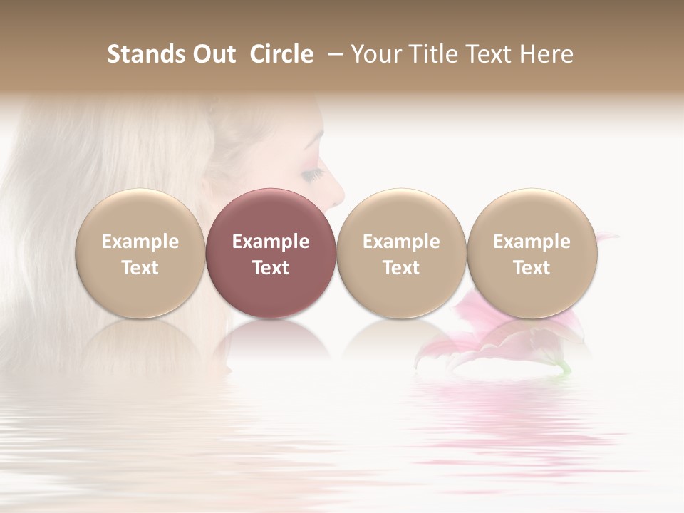 White Harmony Rose PowerPoint Template