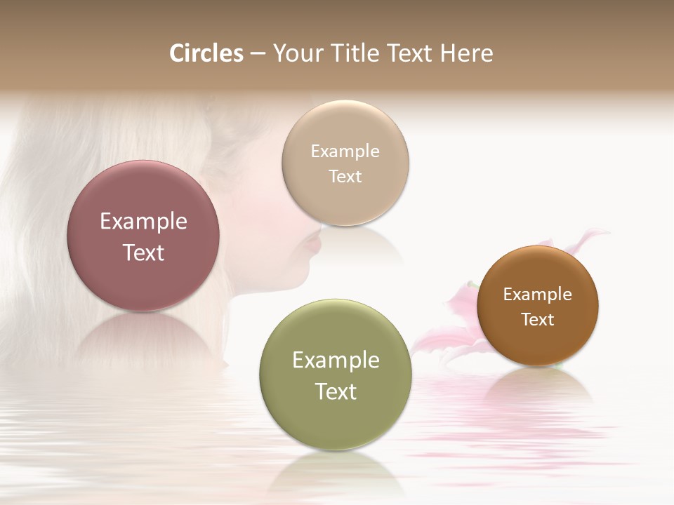 White Harmony Rose PowerPoint Template