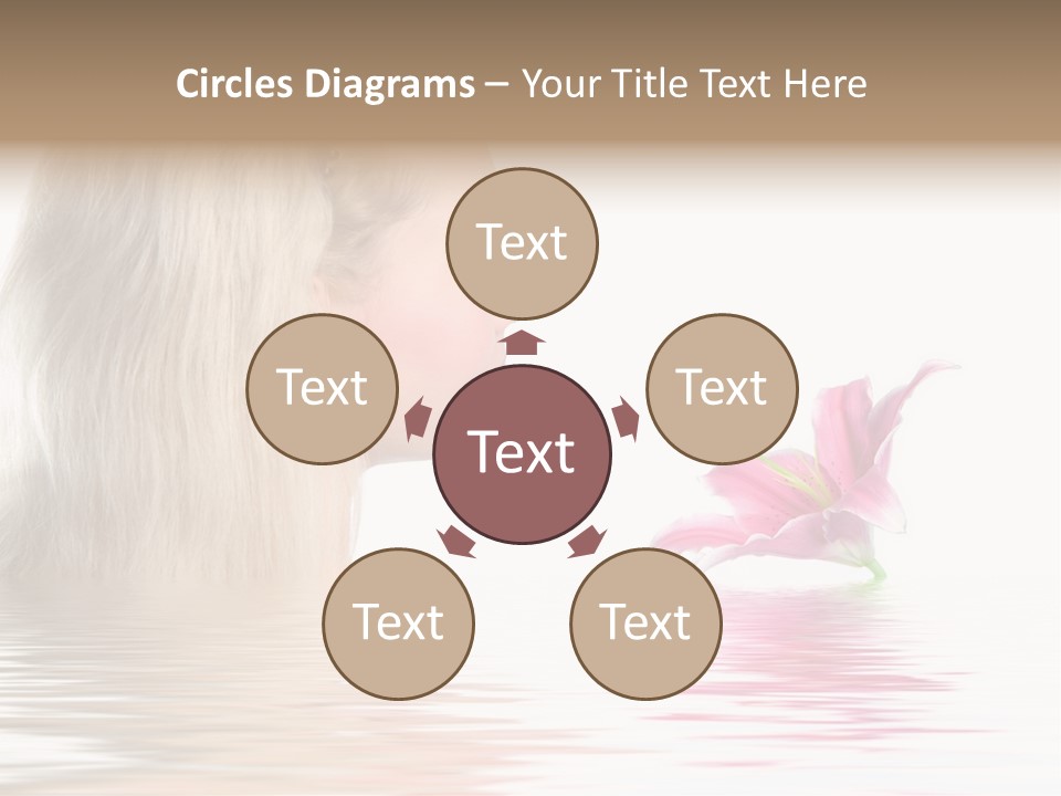 White Harmony Rose PowerPoint Template