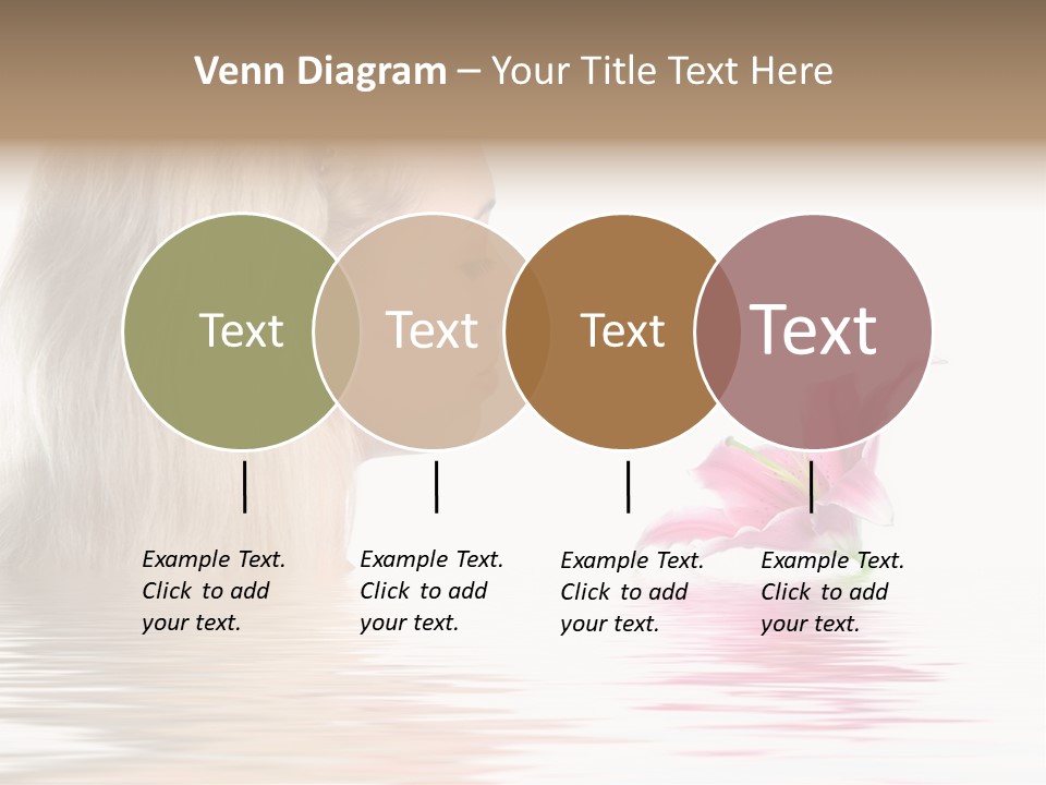 White Harmony Rose PowerPoint Template