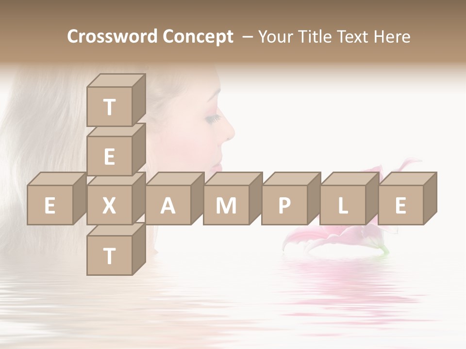 White Harmony Rose PowerPoint Template