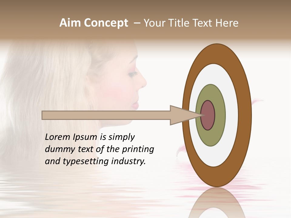 White Harmony Rose PowerPoint Template