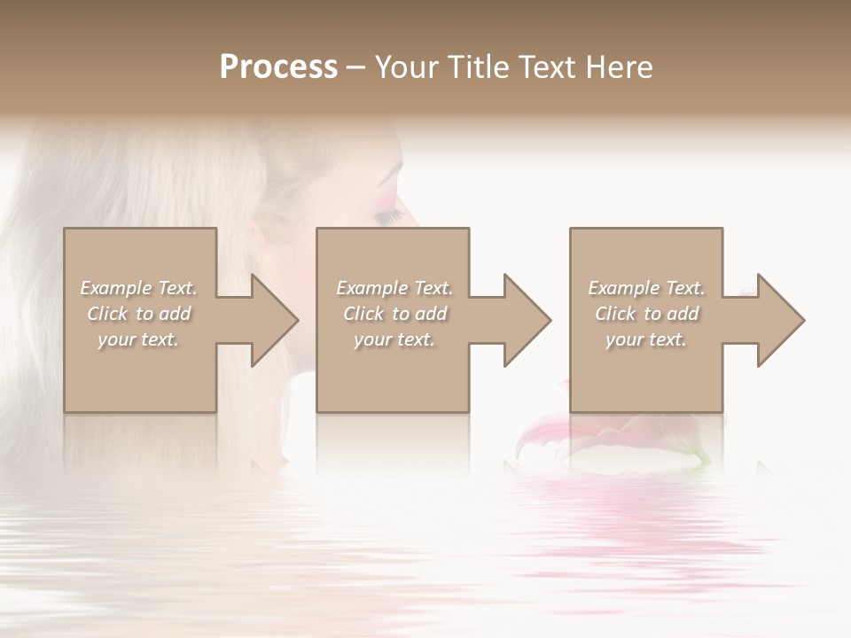 White Harmony Rose PowerPoint Template