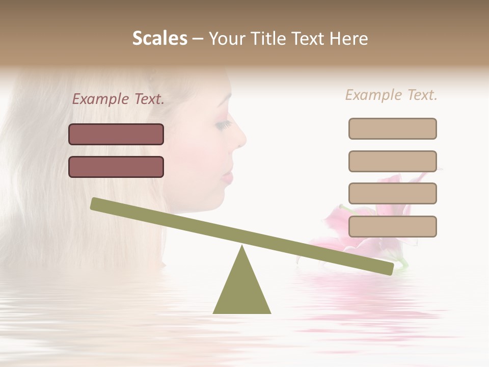 White Harmony Rose PowerPoint Template