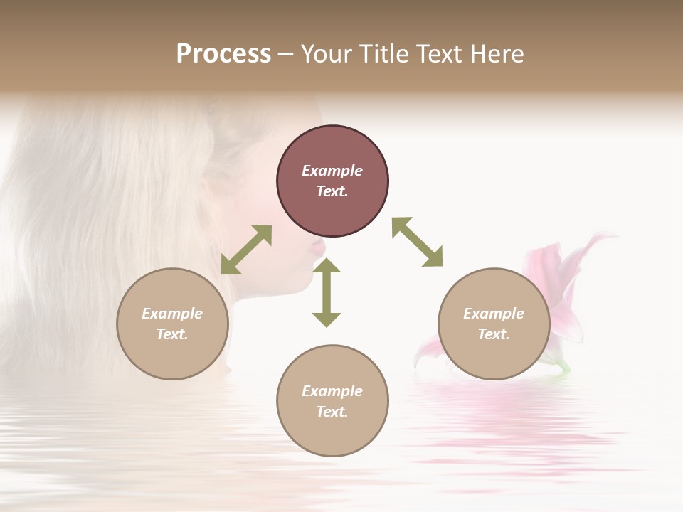 White Harmony Rose PowerPoint Template