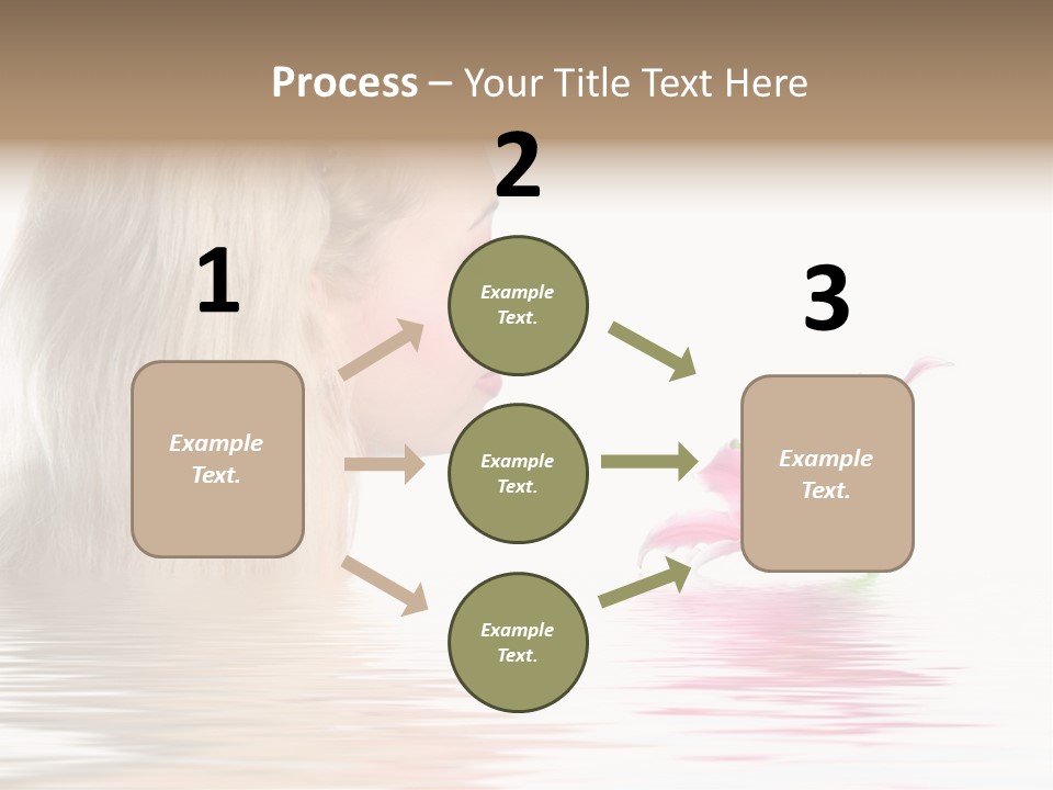 White Harmony Rose PowerPoint Template