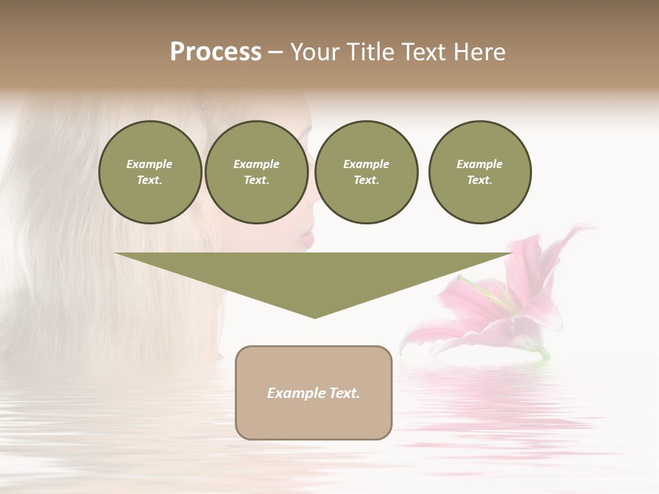 White Harmony Rose PowerPoint Template