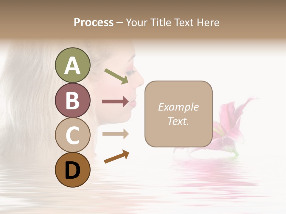 White Harmony Rose PowerPoint Template