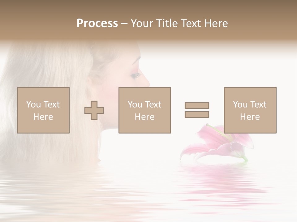 White Harmony Rose PowerPoint Template