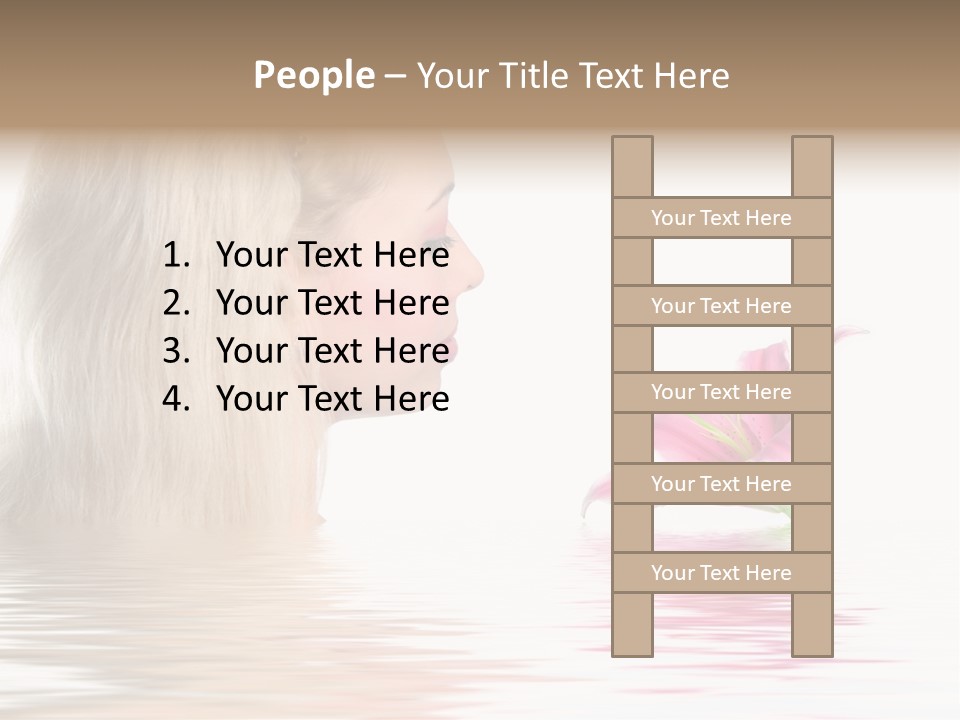 White Harmony Rose PowerPoint Template