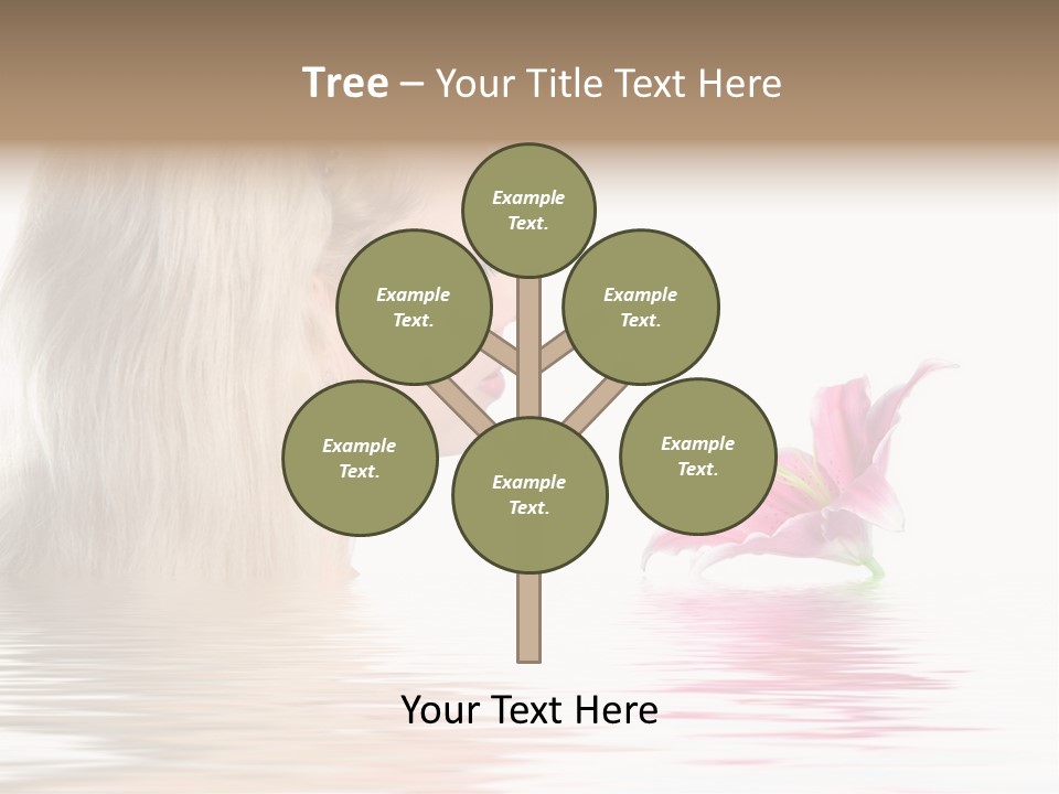 White Harmony Rose PowerPoint Template