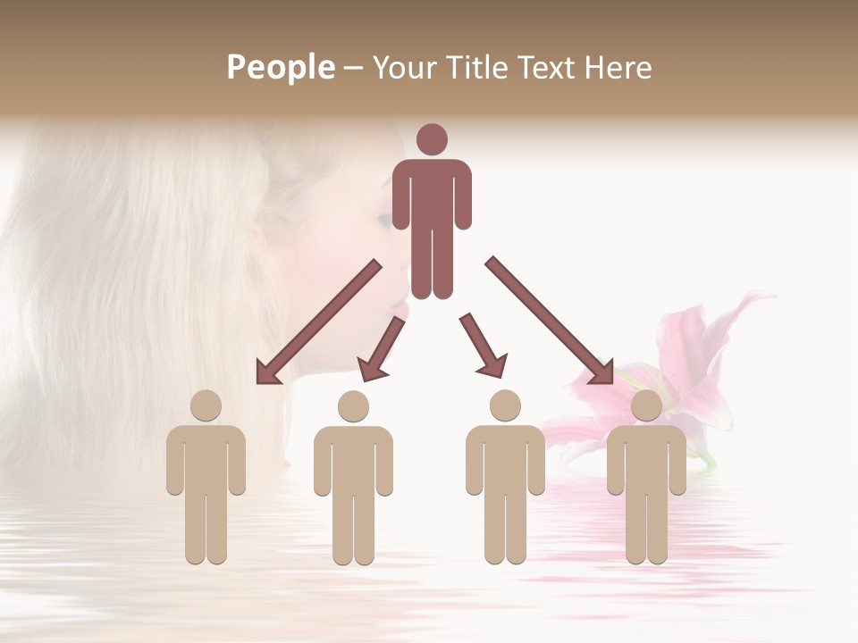 White Harmony Rose PowerPoint Template