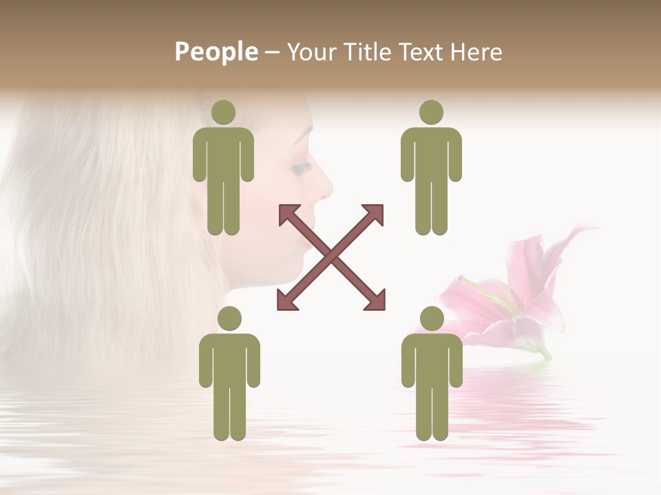 White Harmony Rose PowerPoint Template