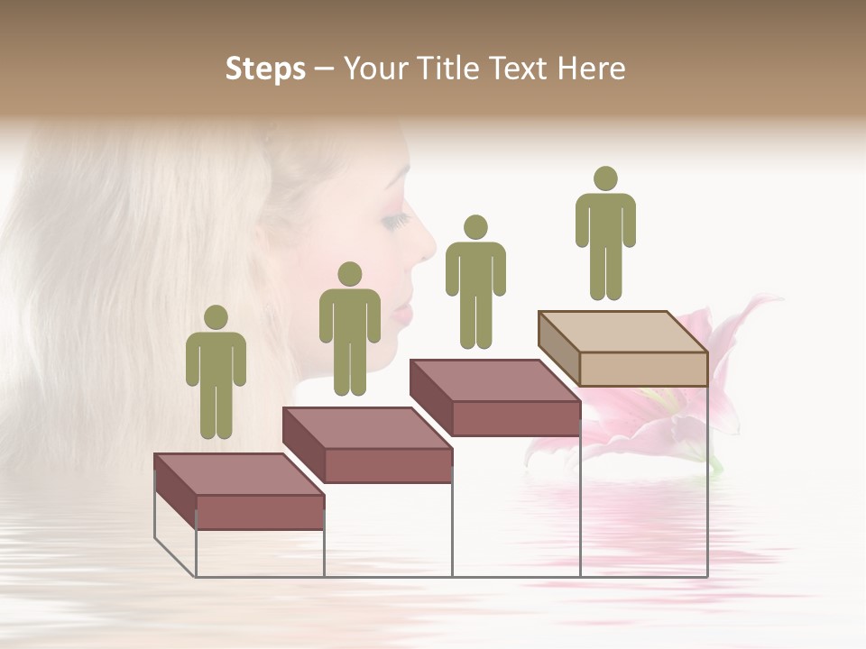 White Harmony Rose PowerPoint Template