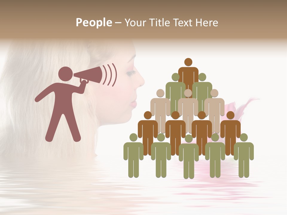 White Harmony Rose PowerPoint Template