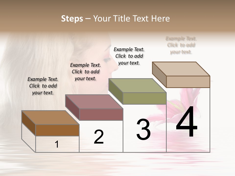 White Harmony Rose PowerPoint Template